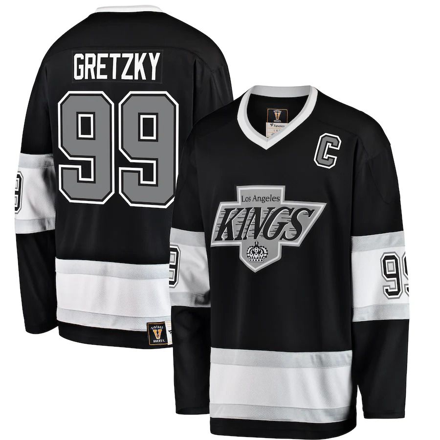 Men Los Angeles Kings #99 Wayne Gretzky Fanatics Branded Black Premier Breakaway Retired Player NHL Jersey->los angeles kings->NHL Jersey